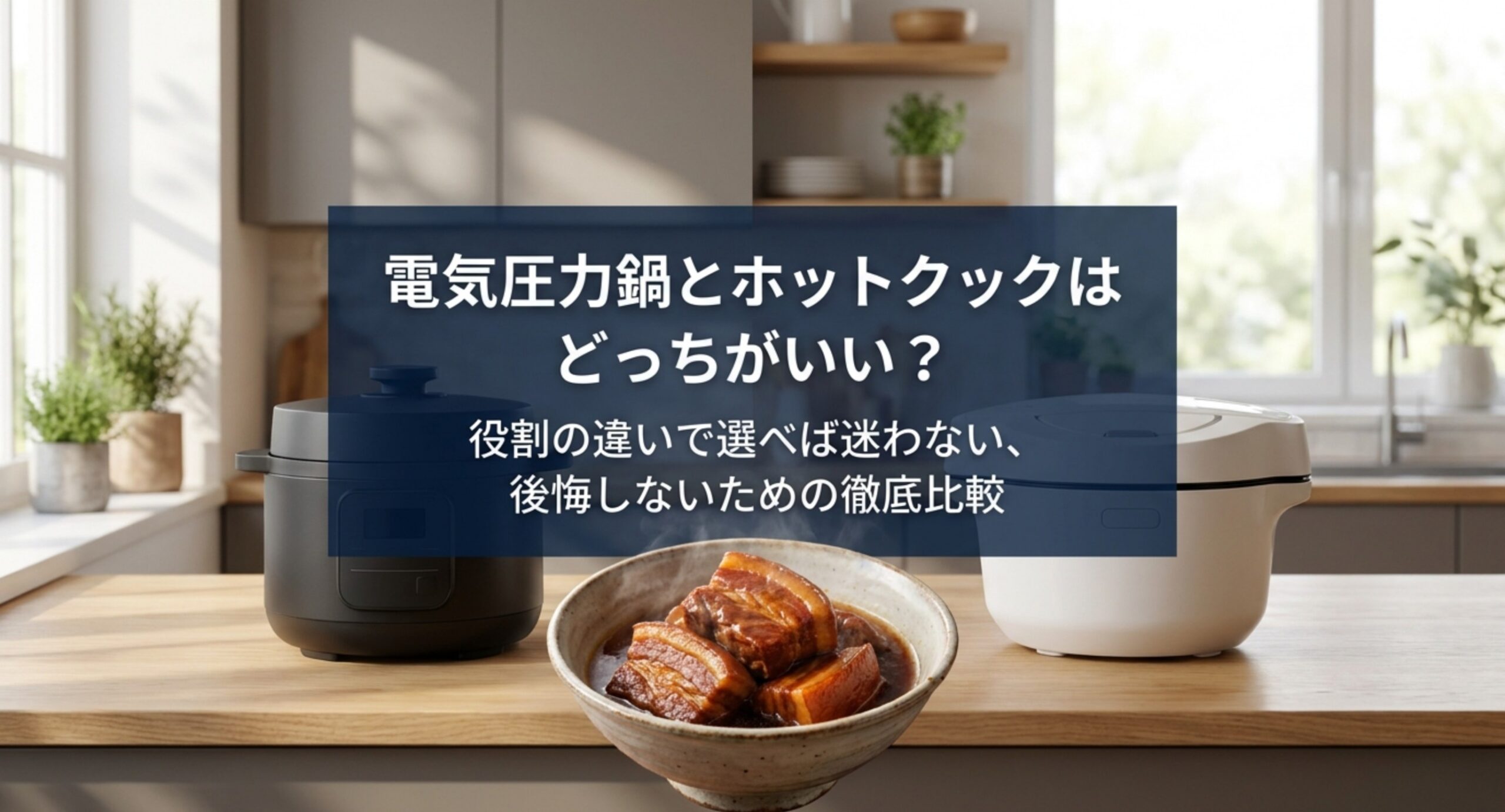 電気圧力鍋とホットクックの違いを比較｜どっちがいい？向き不向きで